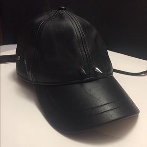 Black • Leather • Studded • Hat || Custom Vagabond